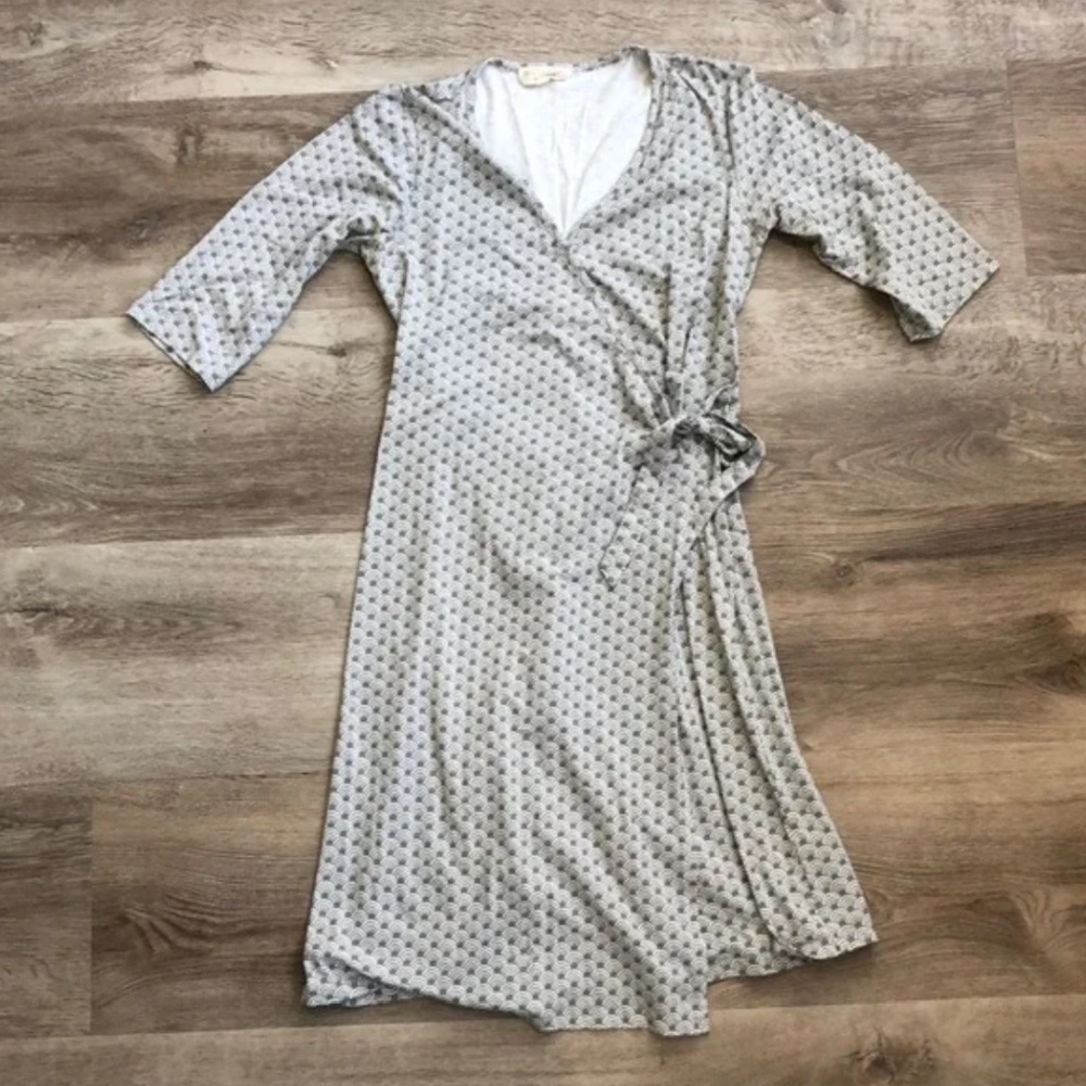 Synergy Organic Clothing Cotton Blend Print Wrap Dress Size M